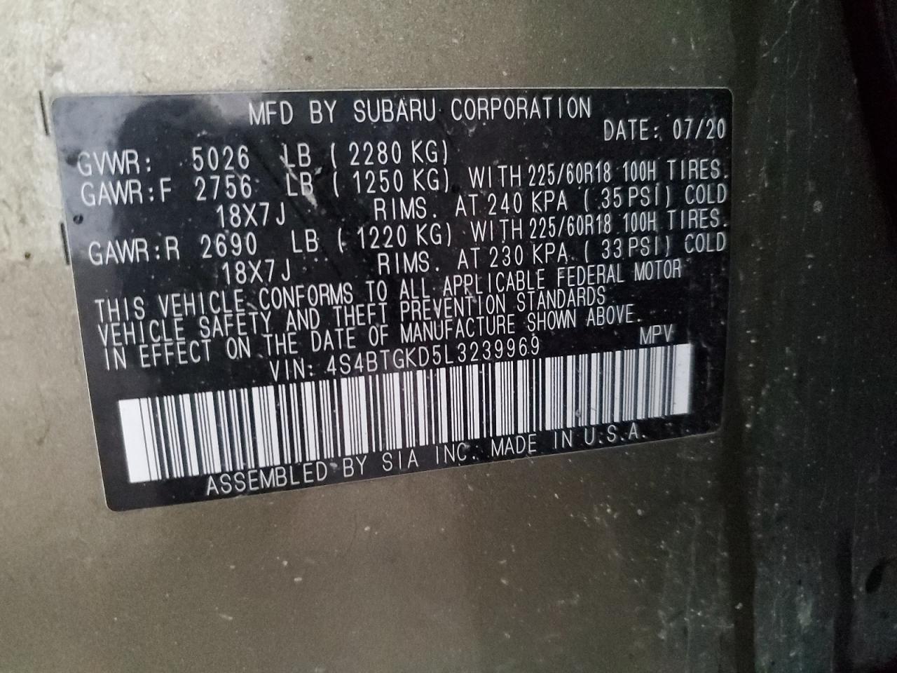 Subaru Outback Onyx Edition Xt Image 2